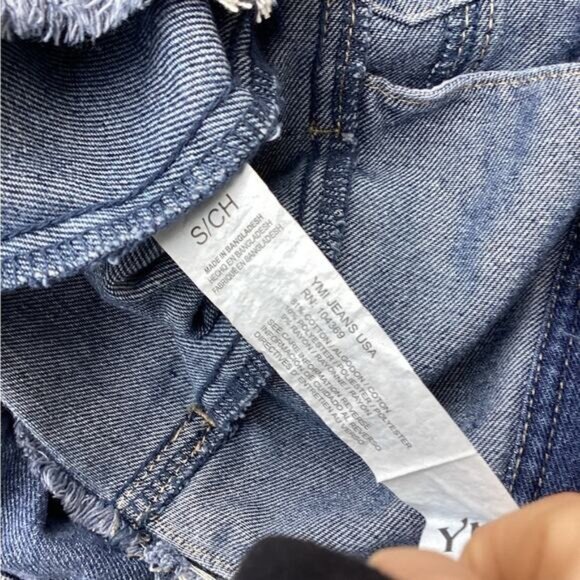 acubi mermaidcore fairycore H&M &Denim Women's Cropped Denim Jean Jacket small - Picture 5 of 5